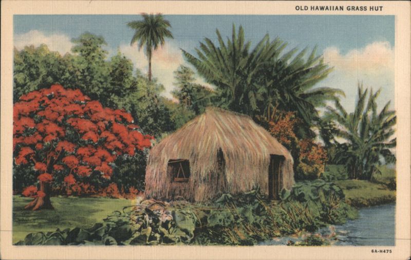 OLD HAWAIIAN GRASS HUT