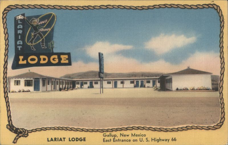 Lariat Lodge - Howdy Pardner Sign, US Highway 66 Gallup New Mexico