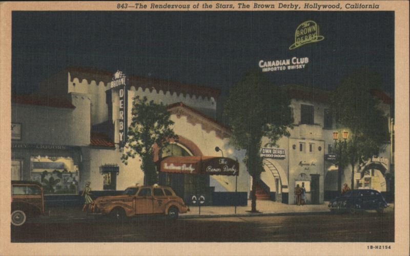 The Rendezvous of the Stars, The Brown Derby Hollywood California