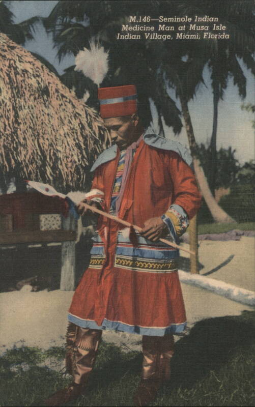 Seminole Indian Medicine Man, Musa Isle Indian Village Miami Florida