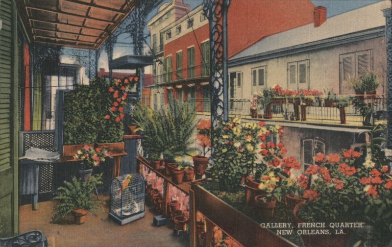Gallery, French Quarter New Orleans Louisiana