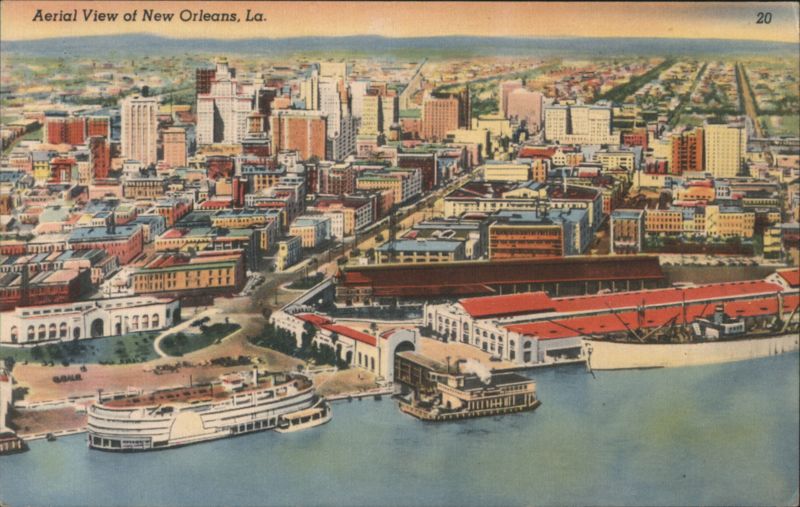 Aerial View of New Orleans, La. Louisiana