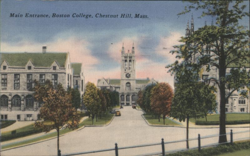 Main Entrance, Boston College, Chestnut Hill, MA Massachusetts