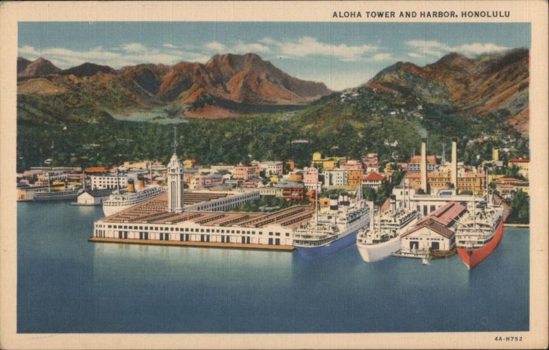 Aloha Tower and Harbor, Honolulu Hawaii