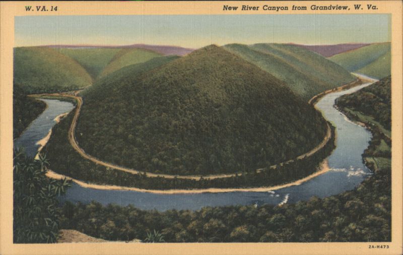 New River Canyon from Grandview, W. Va. West Virginia