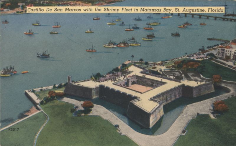 Castillo De San Marcos, Shrimp Fleet, Matanzas Bay, St. Augustine Florida
