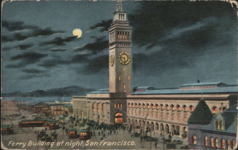 Ferry Building at Night, San Francisco California