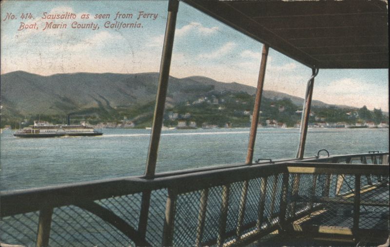 Sausalito from Ferry Boat, Marin County California