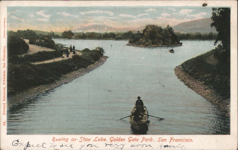 Rowing on Stow Lake, Golden Gate Park, San Francisco California