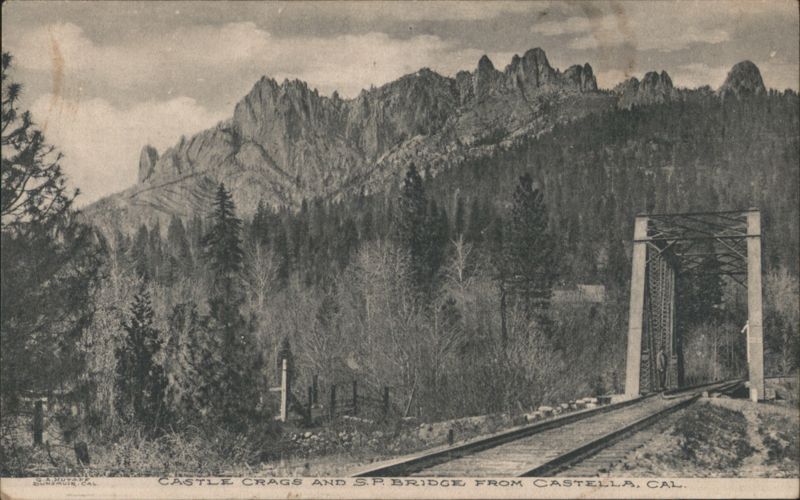Castle Crags and S.P. Bridge, from Castella California