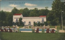 Paul's Play House and Pool, A Better Resort Hotel Postcard