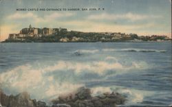 Morro Castle and Harbor Entrance, San Juan, PR Postcard