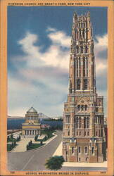 Riverside Church, Grant's Tomb, George Washington Bridge Postcard