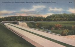 Pennsylvania Turnpike, Cumberland County Postcard