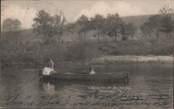 Canoeing on Delaware River, Shawnee, PA Postcard