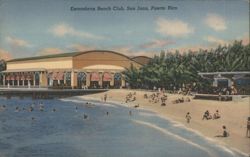 Escambron Beach Club, Beach Scene Postcard