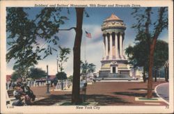 Soldiers' and Sailors' Monument, 99th Street, Riverside Drive Postcard