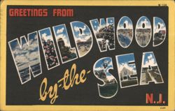 Greetings from Wildwood by-the-Sea Large Letter Postcard