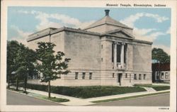 Masonic Temple, Bloomington, Indiana Postcard