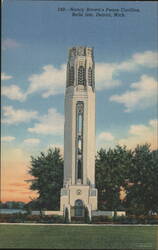 Nancy Brown's Peace Carillon, Belle Isle, Detroit, MI Postcard