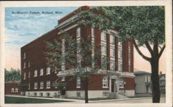 Masonic Temple, Holland, MI Postcard