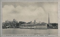 S. S. Roosevelt & Whitcomb Hotel, St. Joseph, MI Postcard