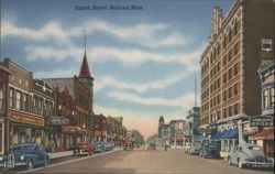 Eighth Street, Holland, Michigan Postcard