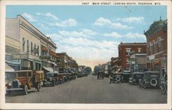 Main Street, Looking South, Sheridan Postcard