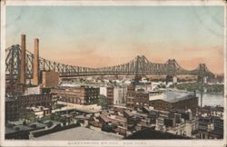 Queensboro Bridge, New York City Skyline Postcard