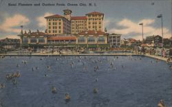 Hotel Flanders and Outdoor Pools Postcard
