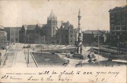 Lafayette Square, Soldiers & Sailors Monument Postcard