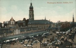 Washington Market, Buffalo, N.Y. Postcard