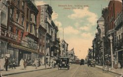 Newark Ave., looking west, Jersey City, NJ Postcard
