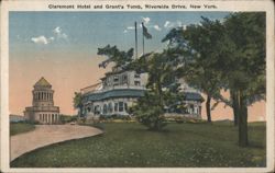 Claremont Hotel and Grant's Tomb, Riverside Drive, New York Postcard