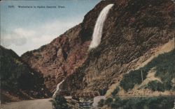 Waterfalls in Ogden Canyon, Utah Postcard