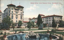 Hotel Green from Central Park, Pasadena Postcard