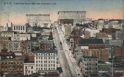 California Street Hill, San Francisco Postcard