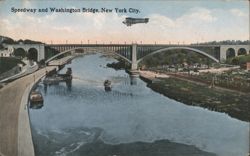 Speedway and Washington Bridge, New York City Postcard