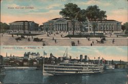 State Normal College & Panoramic View, Albany, NY Postcard