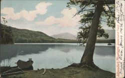 Adirondack Mountains, Ampersand Pond, Boat on Shore Postcard