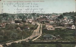 General View of Auburn, California from High School Postcard