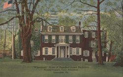 Wheatland, Home of President James Buchanan, Lancaster, PA Postcard