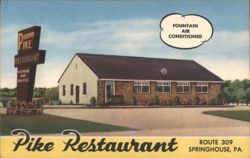 Pike Restaurant - Fountain Air Conditioned Postcard