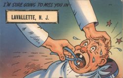 Dentist Pulling Tooth, I'm Sure Going To Miss You In Lavallette Postcard