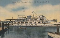 Famous "Mount Washington" Steamer, Lake Winnipesaukee, NH Postcard