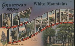 Greetings From New Hampshire White Mountains Lilac Concord Postcard