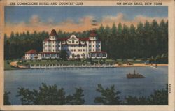 The Commodore Hotel and Country Club on Swan Lake Postcard