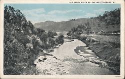 BIG SANDY RIVER BELOW PRESTONSBURG, KY. Postcard