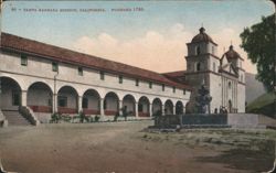 Santa Barbara Mission, California. Founded 1786. Postcard