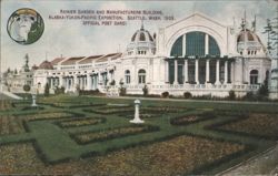Rainier Garden, Manufacturers Building, Alaska-Yukon-Pacific Expo Postcard